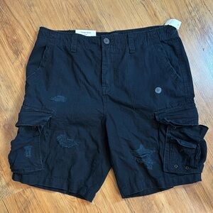 Aeropostale Cargo Shorts Black Men’s 33 NWT